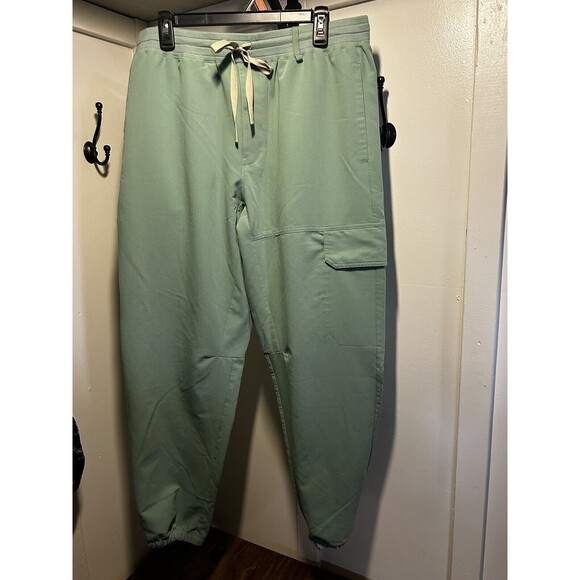 Mens Figs Scrub Pants Joggers Mint/Sea Foam Green Zip Fly Mens XL - Picture 1 of 7